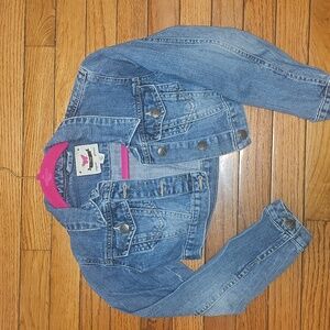 Girl's cropped denim jacket, size 10 GAP like new